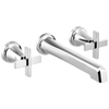 Brizo Levoir Two-Handle Wall Mount Lavatory Faucet - Less Handles 1.5 GPM - Complete Kit - Brilliance® Luxe Steel®