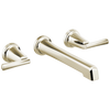 Brizo Levoir Two-Handle Wall Mount Lavatory Faucet - Less Handles 1.5 GPM - Complete Kit - Brilliance® Luxe Steel®