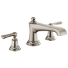 Brizo Rook Roman Tub Faucet - Less Handles - Complete Kit - Brilliance® Luxe Nickel®