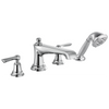 Brizo Rook Roman Tub Faucet with Handshower - Less Handles - Complete Kit - Polished Chrome