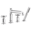 Brizo Invari Roman Tub Faucet With Handshower - Less Handles - Complete Kit - Polished Chrome