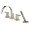 Brizo Siderna Roman Tub Faucet with Hand Shower - Less Handles - Complete Kit - Brilliance® Brushed Nickel