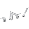 Brizo Levoir Roman Tub Faucet With Handshower - Less Handles - Complete Kit - Polished Chrome
