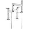 Brizo Kintsu Two-Handle Tub Filler Trim Kit With Cross Handles - Complete Kit - Polished Chrome