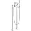 Brizo Kintsu Two-Handle Tub Filler Trim Kit With Cross Handles - Complete Kit - Polished Chrome
