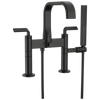 Brizo Allaria Two-Handle Tub Filler Trim Kit with Twist Lever Handles - Complete Kit - Matte Black