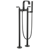 Brizo Allaria Two-Handle Tub Filler Trim Kit with Twist Lever Handles - Complete Kit - Matte Black