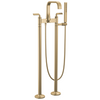 Brizo Allaria Two-Handle Tub Filler Trim Kit with Twist Lever Handles - Complete Kit - Brilliance® Luxe Gold®