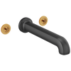 Kintsu Two Handle Wall Mount Tub Filler - Matte Black