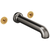 Kintsu Two Handle Wall Mount Tub Filler - Brilliance® Black Onyx