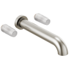 Litze Two-Handle Wall Mount Tub Filler - Less Handles - Brilliance® Luxe Nickel®