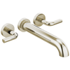 Brizo Litze Two-Handle Wall Mount Tub Filler - Less Handles - Complete Kit - Brilliance® Polished Nickel
