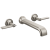 Brizo Allaria Two-Handle Wall Mount Tub Filler - Less Handles - Complete Kit - Brilliance® Luxe Nickel®