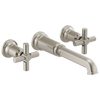 Brizo Invari Two-Handle Wall Mount Tub Filler - Less Handles - Complete Kit - Brilliance® Luxe Nickel®