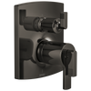 Brizo Brizo TempAssure Thermostatic Valve with Integrated 3-Function Diverter Trim - Less Handles - Complete Kit - Brilliance® Black Onyx
