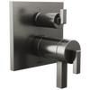 Brizo Frank Lloyd Wright Bath Collection by Brizo TempAssure Thermostatic Valve with 3-Function Integrated Diverter Trim - Less Handles - Complete Kit - Brilliance® Luxe Steel®