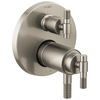 Brizo Litze TempAssure Thermostatic Valve with 3-Function Diverter Trim - Less Handles - Complete Kit - Brilliance® Luxe Nickel®