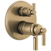 Invari Brizo Invari: TempAssure Thermostatic Valve With Integrated 3-Function Diverter Trim - Brilliance® Luxe Gold®