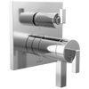 Brizo Frank Lloyd Wright Bath Collection by Brizo TempAssure Thermostatic Valve with 6-Function Integrated Diverter Trim - Less Handles - Complete Kit - Polished Chrome
