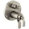 Brizo Litze TempAssure Thermostatic Valve with 6-Function Diverter Trim - Less Handles - Complete Kit - Brilliance® Luxe Nickel®