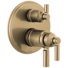Invari Brizo Invari: TempAssure Thermostatic Valve With Integrated 6-Function Diverter Trim - Brilliance® Luxe Gold®