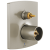 Brizo Pressure Balance Valve with Integrated 3-Function Diverter Trim - Less Handles - Brilliance® Luxe Nickel®