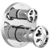 Brizo Litze Pressure Balance Valve with Integrated 3-Function Diverter Trim - Less Handles - Complete Kit - Polished Chrome