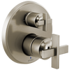 Brizo Levoir Pressure Balance Valve With Integrated 3-Function Diverter Trim - Less Handles - Complete Kit - Brilliance® Luxe Nickel®