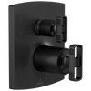 Brizo Brizo Pressure Balance Valve Trim with Integrated 6-Function Diverter Trim - Less Handles - Complete Kit - Matte Black