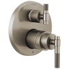 Brizo Litze Pressure Balance Valve with Integrated 6-Function Diverter Trim - Less Handles - Complete Kit - Brilliance® Luxe Nickel®