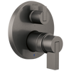 Brizo Litze Pressure Balance Valve with Integrated 6-Function Diverter Trim - Less Handles - Complete Kit - Brilliance® Luxe Steel®