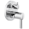Brizo Odin Pressure Balance Valve with Integrated 6-Function Diverter Trim - Less Handles - Complete Kit - Polished Chrome
