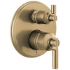 Brizo Invari Pressure Balance Valve With Integrated 6-Function Diverter Trim - Less Handles - Complete Kit - Brilliance® Luxe Gold®