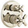 Brizo Invari Pressure Balance Valve With Integrated 6-Function Diverter Trim - Less Handles - Complete Kit - Brilliance® Polished Nickel