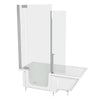 Zitta Bathtub in alcove 60" with right shower door, in glossy white
