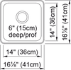 KINDRED Steel Queen Drop In Sink - QSA1616-6