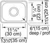 KINDRED Steel Queen Drop In Sink - QS1113-6