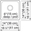 KINDRED Steel Queen Drop In Sink - QSA1616-6