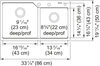 KINDRED Urban Drop In Sink - MGCM2034-9CHA