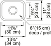 KINDRED Steel Queen Undermount Sink QSU1113-6