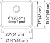 KINDRED Steel Queen Undermount Sink QSUA1922-8
