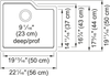 KINDRED Urban Undermount Sink - MGS2022U-9PWT