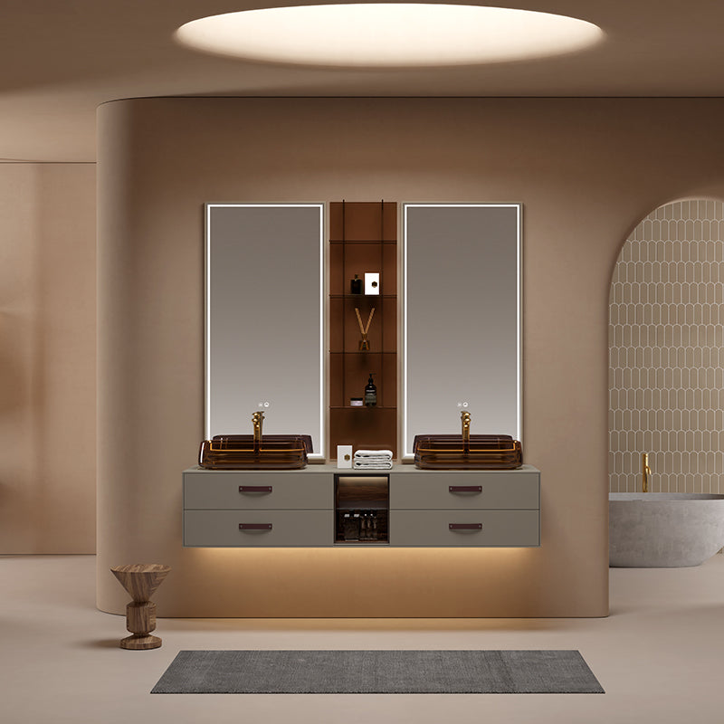 Ember Double Sink Bathroom Vanity by Godi