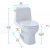 Toto Eco Ultramax® One-Piece Toilet, 1.28 Gpf, Round Bowl - Standard Height