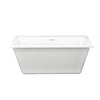 Zitta Freestanding bathtub, 59 3/4", in glossy white with integrated overflow