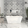 Zitta Freestanding bathtub, 59 3/4", in glossy white with integrated overflow