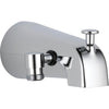 Universal Showering 5 1/4" Add-a-shower Diverter Tub Spout - 1/2 Or 3/4" Conn - Chrome