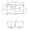 32" X 19" Granite Kitchen Sink-Double Bowls