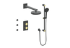 Vogt Mond 3-way Thermostatic Shower Kits With Body Jets Matte Black