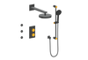 Vogt Mond 3-way Thermostatic Shower Kits With Body Jets Matte Black